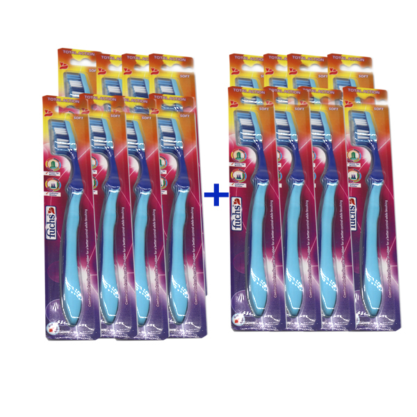 Picture of TOTAL ACTION BRUSH SOFT 8+8PCS FREE