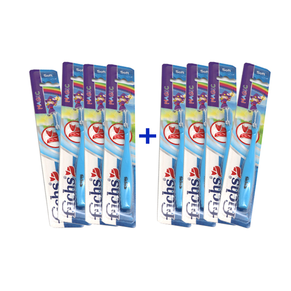 Picture of MAGIC SOFT KIDS TOOTHBRUSH 4+4PCS FREE
